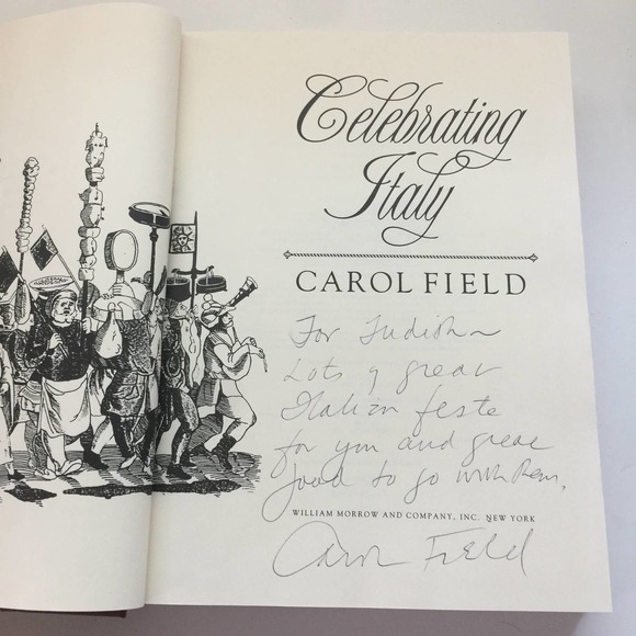 Celebrating Italy by Carol Field Signed First Edition Cookbook - Picture 2 of 6